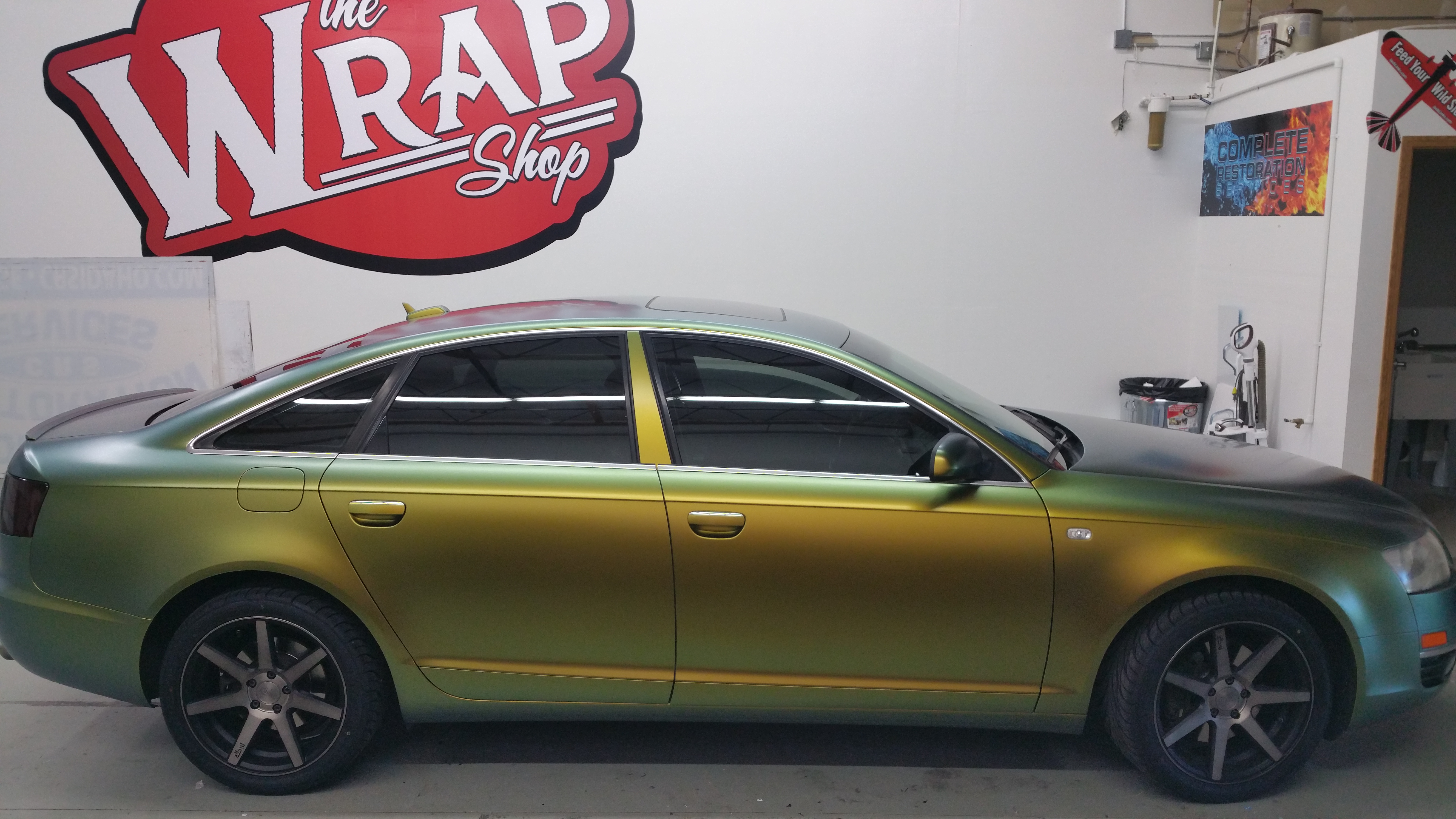Wrap Audi A6 nero / verde – Wrap Boyz